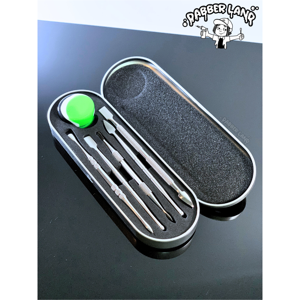 Dab tools + 5ml Silicone container ไม้แดปเซ็ทชุด 5 ชิ้น พร้อม กระปุกซีลีโคน 5ML