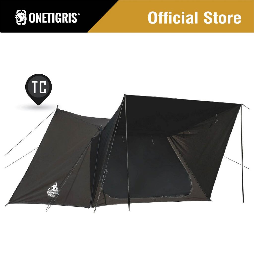 OneTigris เต็นท์ รุ่น T/C Solo homestead Camping Tent 2.0 เต็นท์ตั้งเเคมป์ขนาดใหญ่ เต็นท์แคมป์ เต็นท์กันฝน เต้นท์สนาม