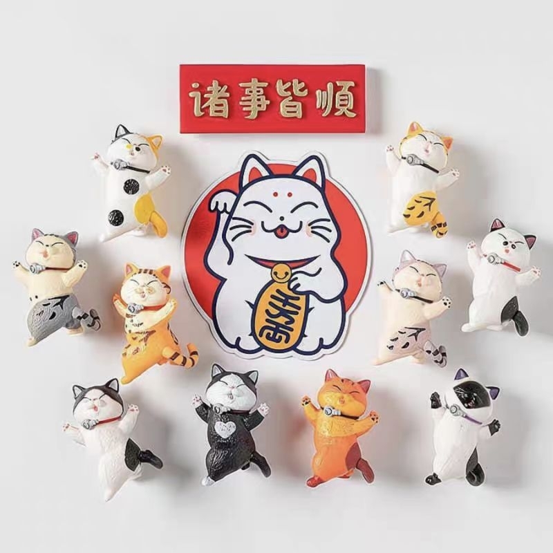 Cat Magnet แม่เหล็กติดตู้เย็น แมวจ๊ะเอ๋ แต่งบ้าน พร้อมส่ง น่ารักมาก