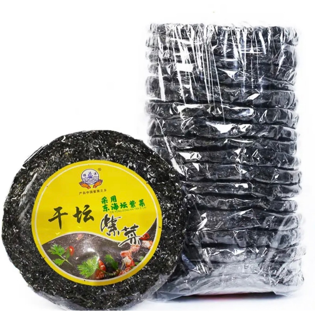 สาหร่ายแห้ง แผ่นกลม 汤紫菜 ขนาด40g สาหร่ายทะเล ปรุงรสสำหรับต้มแกงจืด สาหร่าย แผ่นกลม 1แผ่น