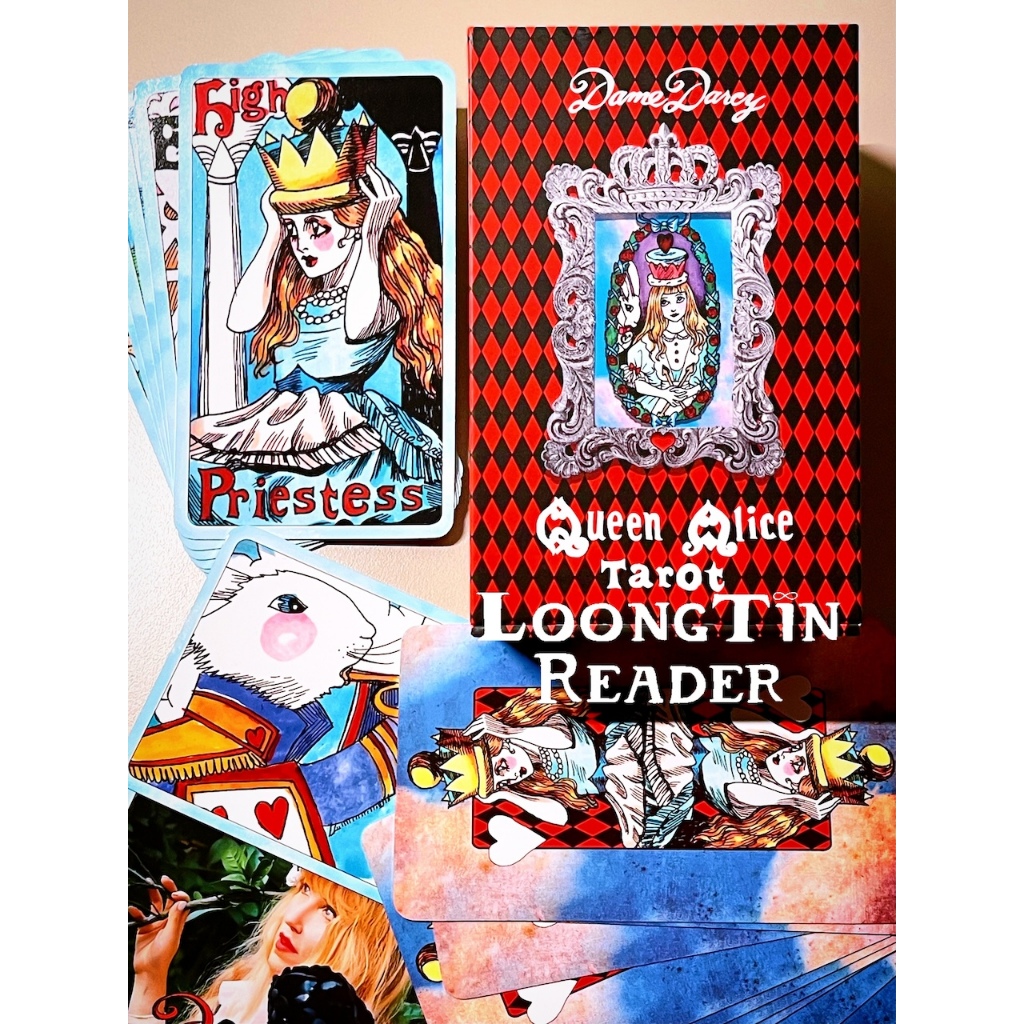 Queen Alice Tarot (Dame Darcy) Version 2 รุ่นใหม่ โปรดอ่านคำอธิบายก่อนสั่ง ไพ่ทาโรต์ ไพ่ยิปซี ของแท้
