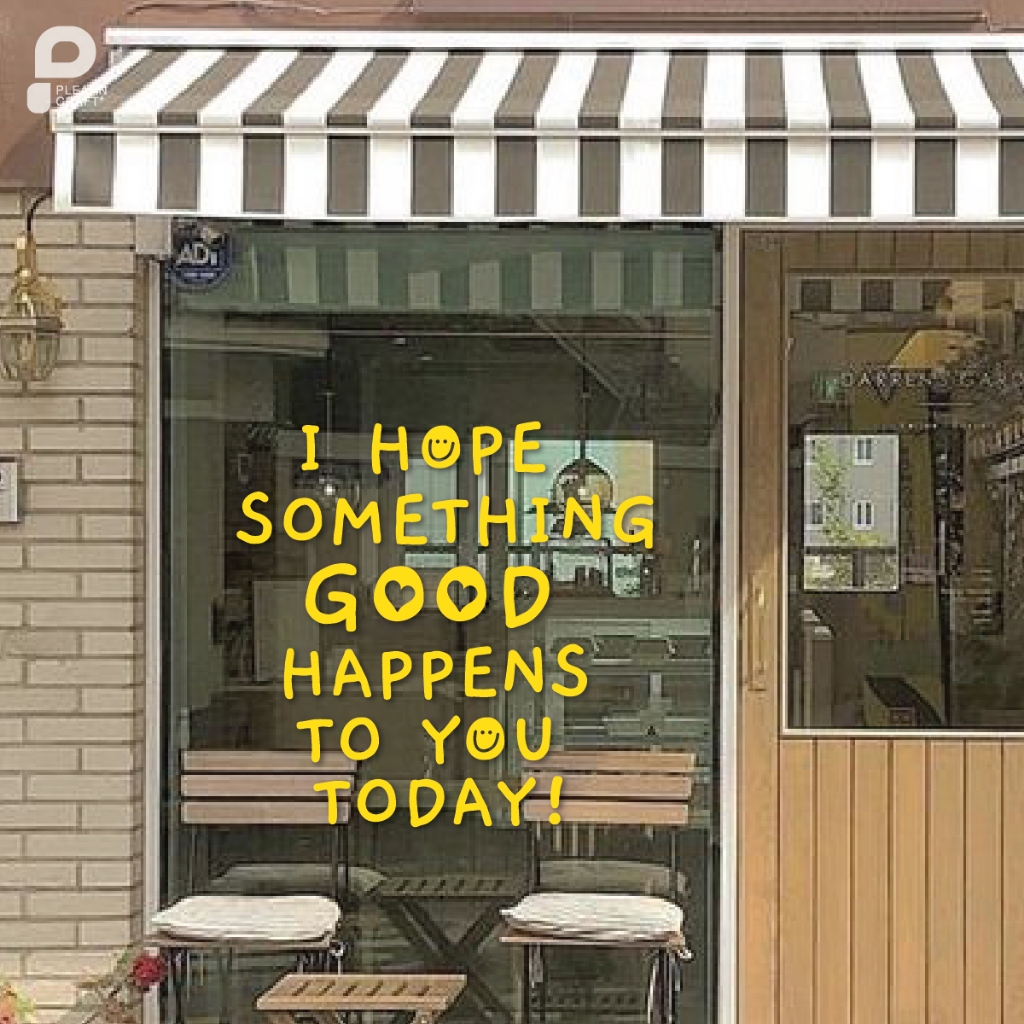 TXEN064 I Hope Something Good สติ๊กเกอร์ข้อความ I hope something Good แต่งร้าน แต่งบ้าน แต่งคาเฟ่ แต่งรถ