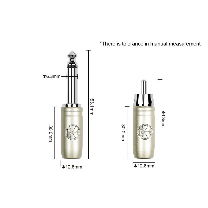 KIRLIN Patch Cable AP-403PR RCA to Mono 1/4" สาย Stereo ยาว 2 เมตร