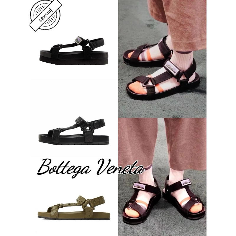 รองเท้าแตะหนัง Bottega Veneta แท้สำหรับผู้ชายและผู้หญิง