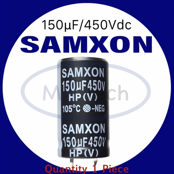 150uF 450V คาปาซิเตอร์ Capacitor 150uf450v 450v150uf ตัวเก็บประจุ ตัวซี ตัวC ขนาด 22x40 ของแท้ Capac