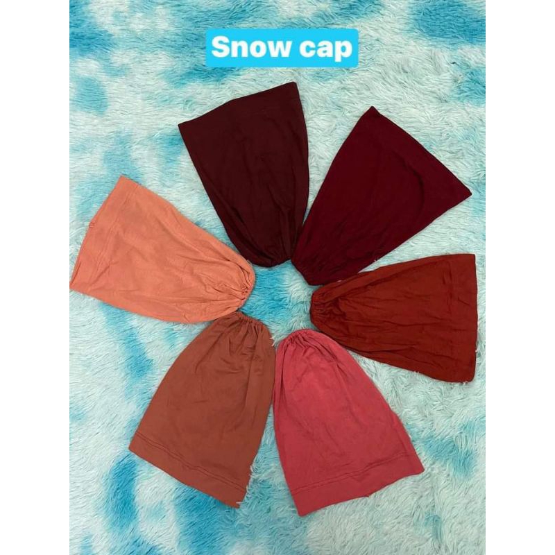 🧕Snow cap🧕 หมวกในมุสลิม เนื้อผ้าเรย่อน ฮิญาบด้านใน