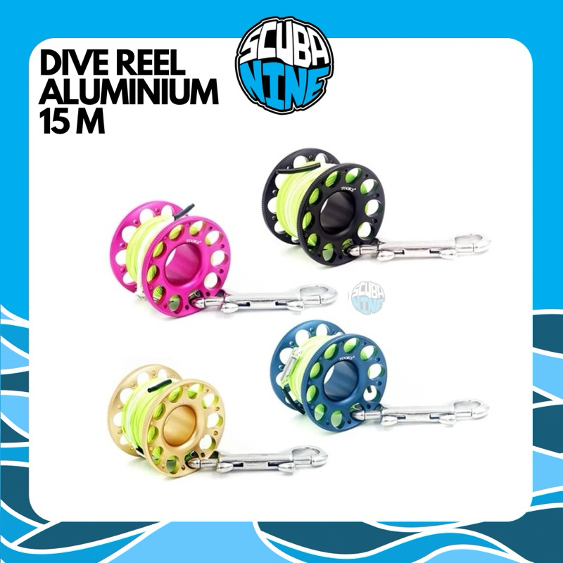 scuba finger reel พร้อมส่ง ✅ DIVE Reel 15 M มาพร้อมตัวเกี่ยว วัสดุaluminum
