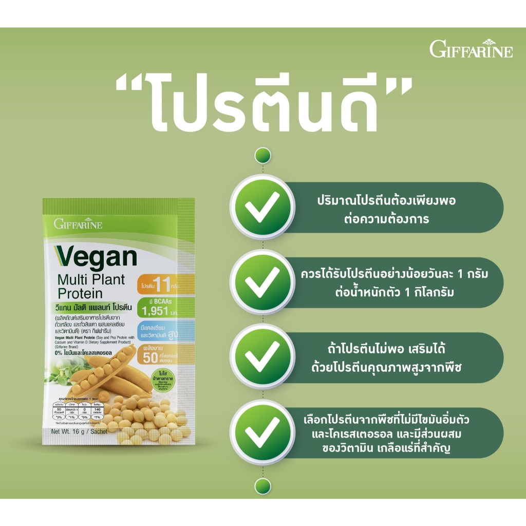โปรตีน โปรตีนพืช way โปรตีน โปรตีนถั่ว โปรตีนเสริม วีแกนโปรตีน กิฟฟารีน