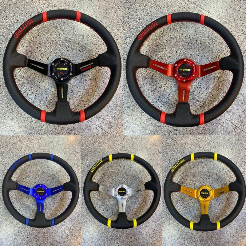 MOMO steering wheel พวงมาลัยMOMO พวงมาลัยแต่ง ขนาด 13.5“ นิ้ว