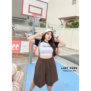 (LC) กางเกงขา4ส่วน เก็บพุง ใส่แล้วผอมเพรียว เสื้อผ้าสาวอวบอ้วน พลัสไซส์ ไซส์ใหญ่
