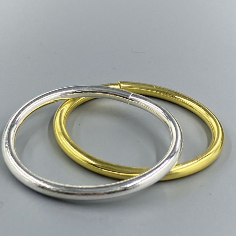 กำไลทองหุ้ม/เงินหุ้ม เกลี้ยงตัน(หนา4.8mm)