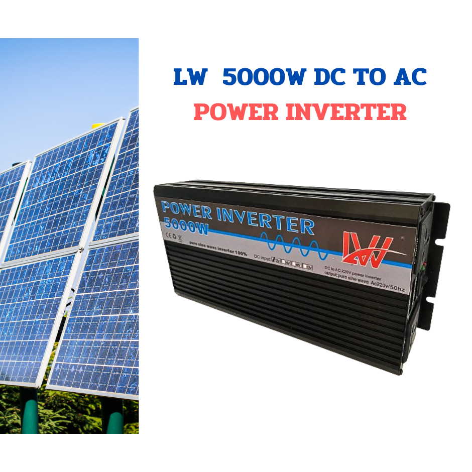 LW  Inverter 5000W 12v/24v อินเวอร์เตอร์ หม้อแปลงไฟฟ้า ตัวแปลงไฟ แปลงไฟรถยนต์ อินเวอร์เตอร์เพรียวซายเวฟ