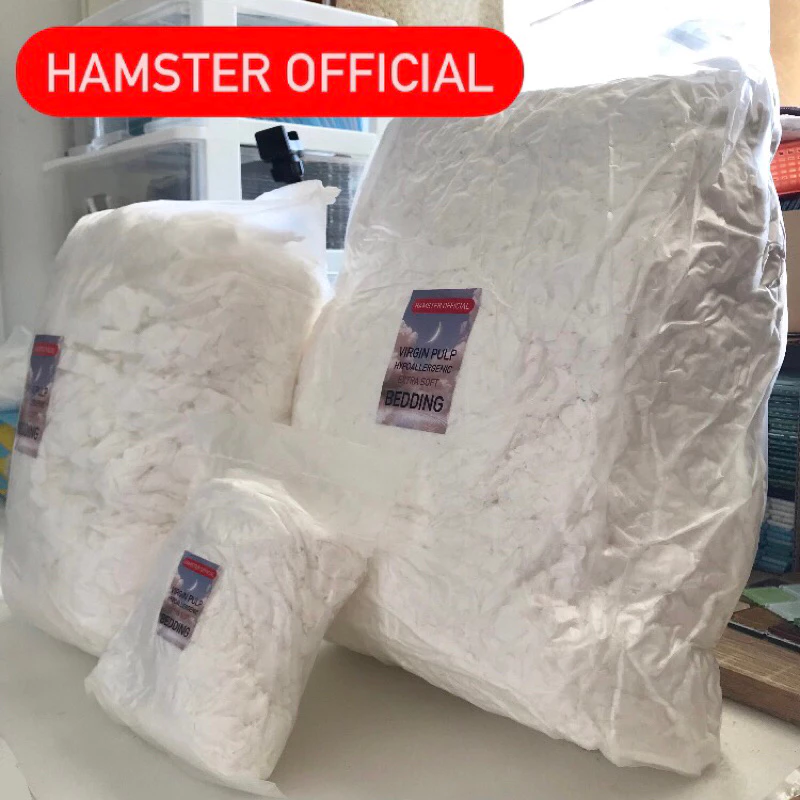 มีส่งด่วน🍄รองกรงอ่อนโยนพิเศษ ไม่พันขน HamsterOfficial Virgin Pulp ไร้ฝุ่น รองกรงทิชชู แฮมเตอร์ ดอเมาส pet