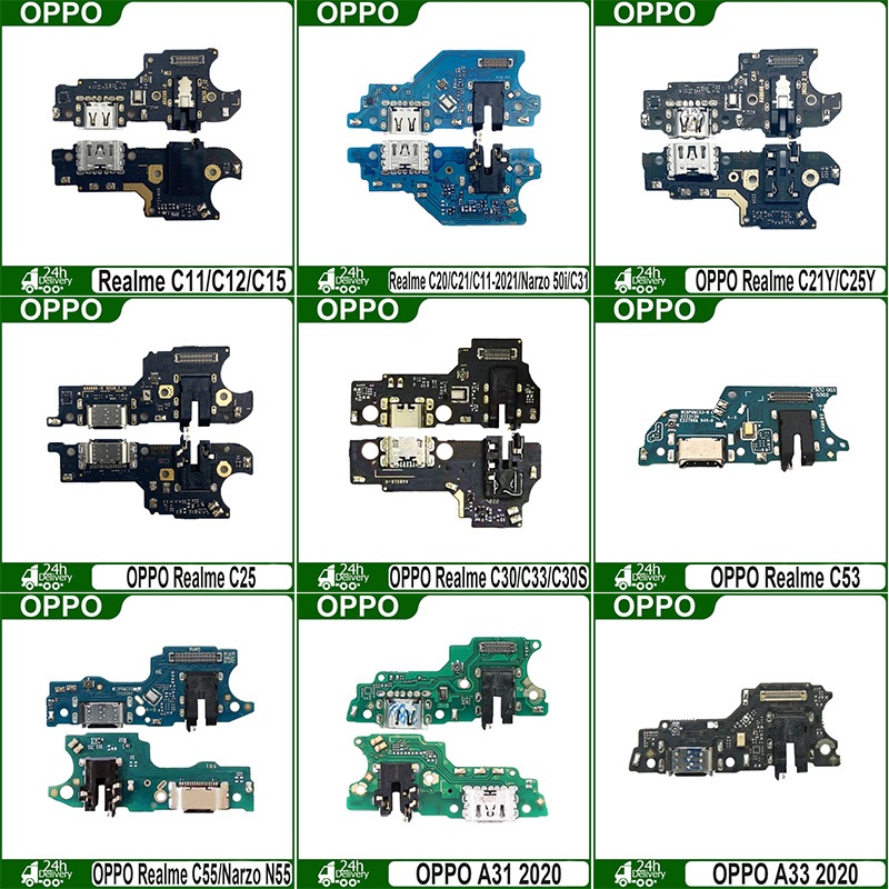 USB แพรตูดชาร์ท OPPO Realme C11 C20 C21y C25 C30 C51 C53 C55 A31 A33 A3s A37 A51 A58 A53 A59 A57 A7 