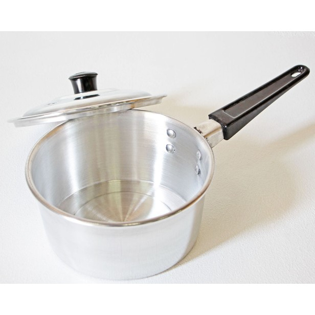 หม้ออลูมิเนียมด้ามดำ หม้อโจ๊ก ตราร่ม