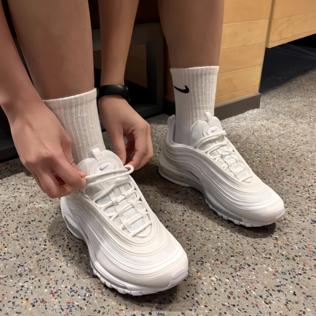 Nike Air Max 97 สีขาว style Running shoes sneakers ของแท้ 100 %