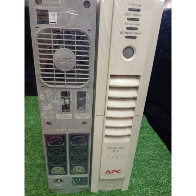 เครื่องสำรองไฟมือสอง ups apc 1000va/600w ขายเครื่องเปล่า ไม่มีเเบตเตอรี่