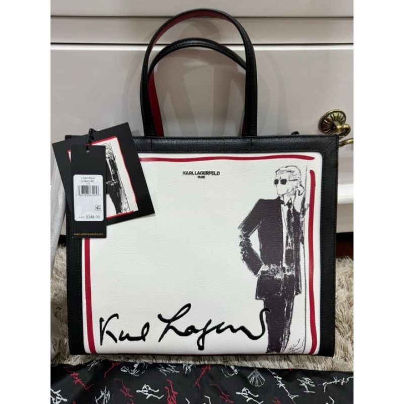 👜มาใหม่ 💥กระเป๋าสะพายมีสายยาว งาน Shop New #Karl Lagerfeld NOUVEAU TOTE Limited มีสายยาว