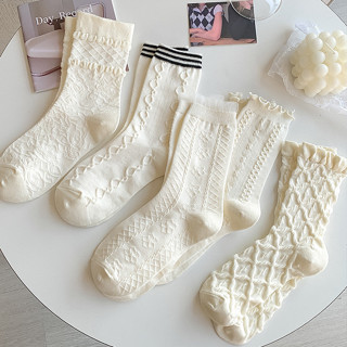 🌸พร้อมส่งในไทย🧦ถุงเท้าผู้หญิง JK สีทึบ สไตล์ญี่ปุ่น ถุงเท้าน…