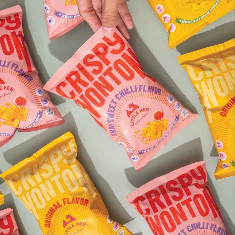 เกี๊ยวกรอบ Crispy Wonton ทอดด้วยน้ำมันรำข้าว 100% และอบรีดน้ำมัน ไม่เหม็นหืน!