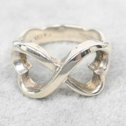 ทิฟฟานี่แอนด์โค Tiffany & Co. Paloma Picasso Double Loving Heart Ring Size 5 Silver