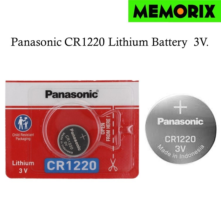 Original ของแท้ 1 ก้อน CR1220 Panasonic Lithium Battery ถ่านลิเธียม