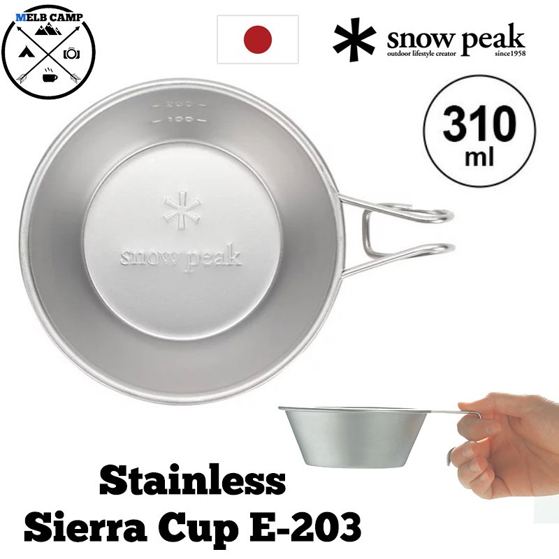 ถ้วย Sierra Snow Peak Stainless Sierra Cup E-203 310ml ถ้วยเซียร่า ทำจากสแตนเลส รุ่นใหม่