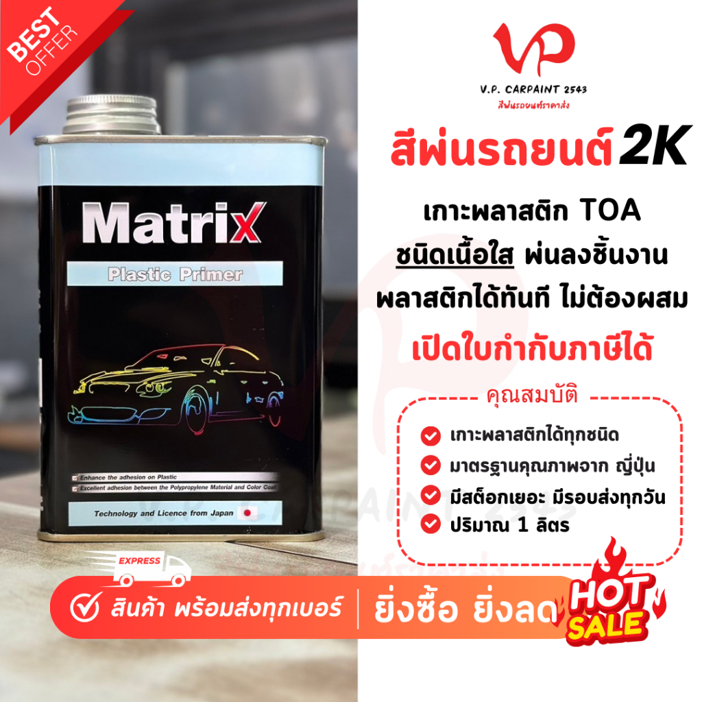 TOA เมทริกซ์ น้ำยาเกาะพลาสติก เนื้อใส น้ำยาพ่นพลาสติกมอริสัน รองพื้นเกาะพลาสติก สีเกาะพลาสติก สีรองพื้นเกาะพลาสติก เกาะ