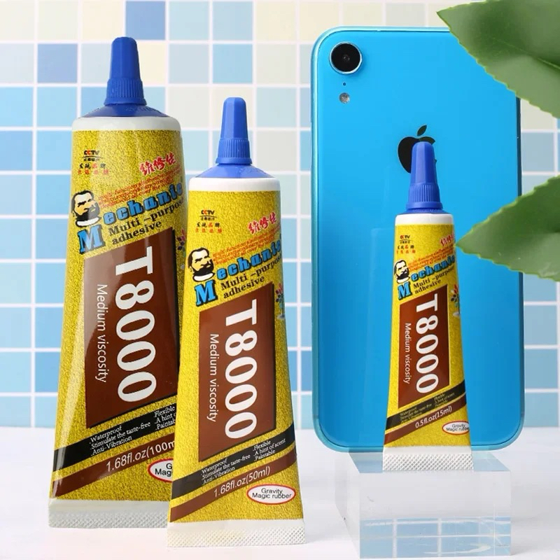 กาว T8000(50ml) กาวสำหรับช่างมือถือ(เนื้อกาวสีขาว) หรือลูกค้าไว้สำหรับ ติดจอหรือ ติกฝาหลังหรือติดแบตเตอรี่ ติดอื่น