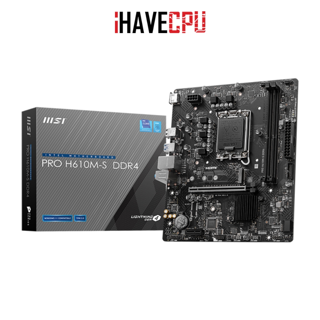 เมนบอร์ด (mainboard) iHAVECPU(1700) MSI PRO H610M-S DDR4