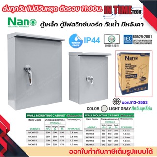 NANO ตู้เหล็ก มีหลังคา กันน้ำ ตูู้ไฟ สวิทซ์บอร์ด ติดผนัง IP4…