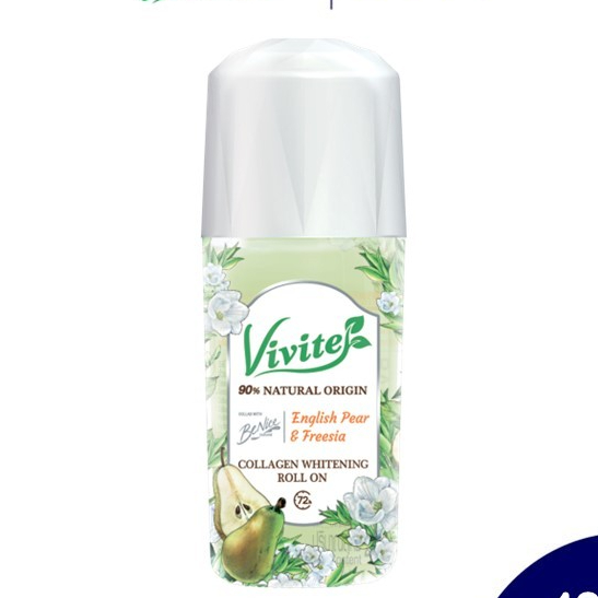(แพ็ก 3) Vivite วีไวต์ คอลลาเจน ไวท์เทนนิ่ง โรลออน 40 มล. สีเขียว