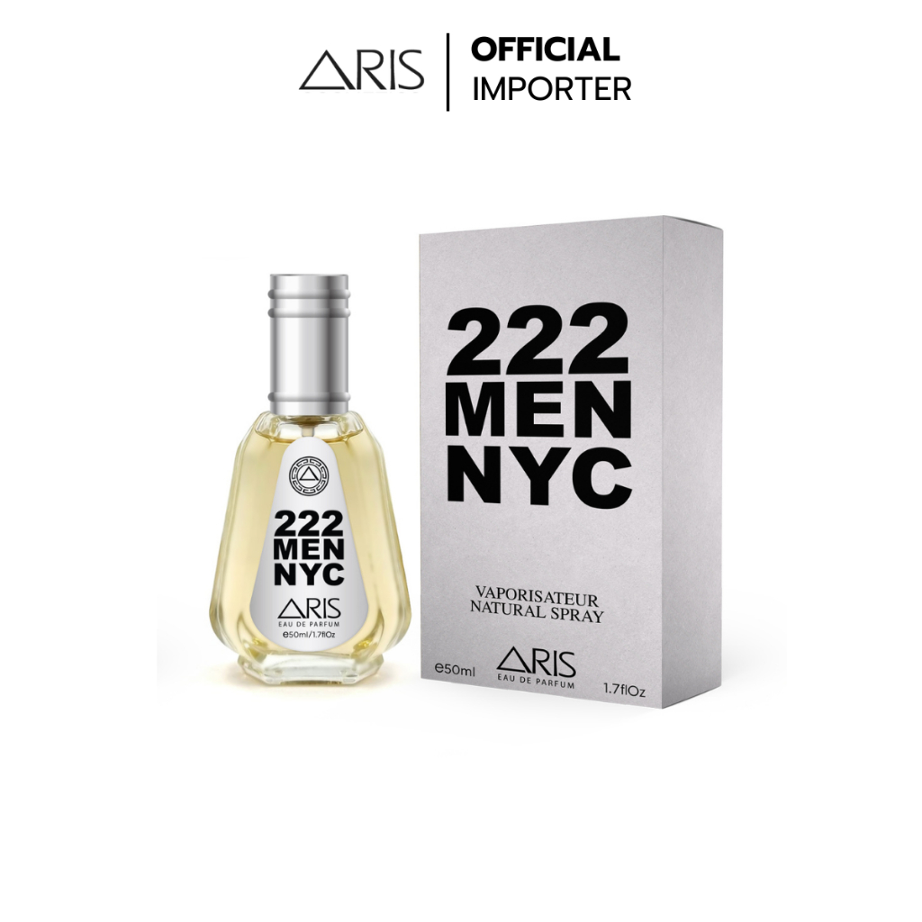 น้ำหอม ARIS 222 MEN NYC 50ml. น้ำหอมผู้ชายกลิ่นคลาสสิกค นุ่มนวล ทรงเสน่ห์