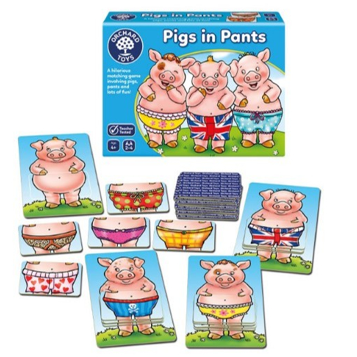 Pigs in Pants บอร์ดเกมเด็ก เกมกระดานเด็ก 4 ขวบ+ จับคู่และการแก้ปัญหา (Orchard Toys) Right Star best 