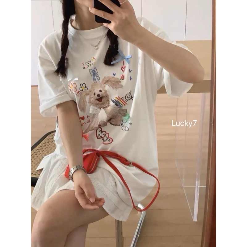 BY IRA(Q240/Q378) Betty top เสื้อยืดแขนสั้น ประดับโบว์ สามมิติ แฟชั่นฤดูร้อน สําหรับผู้หญิงะ