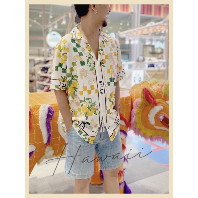 SILLA เสื้อฮาวายพิมพ์ลายทั้งตัว  unisex  ผู้ชาย-สาวอวบ ใส่ได้จ้า