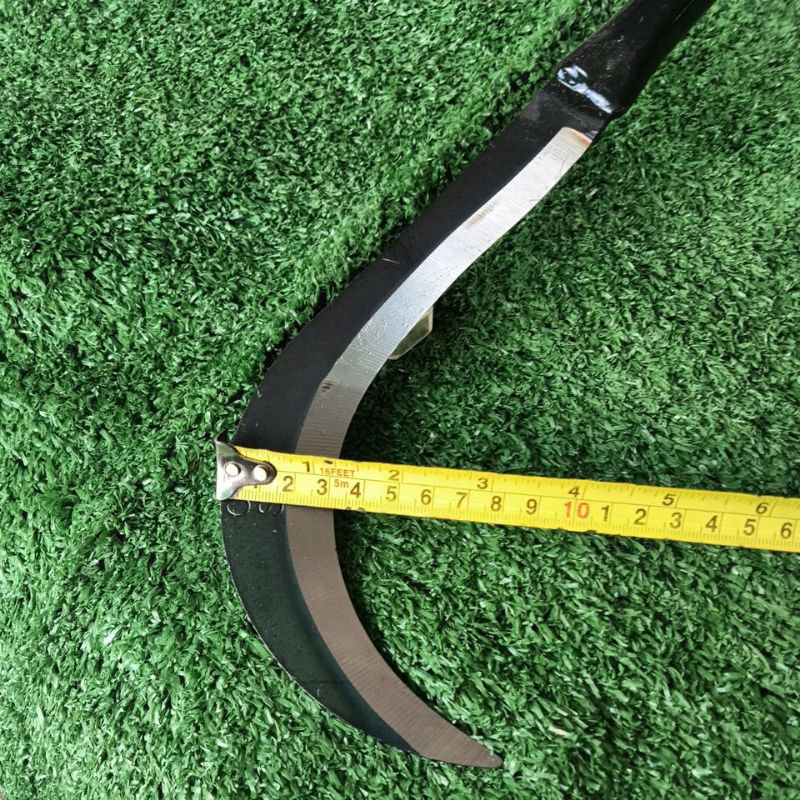 ขอเคียวถางหญ้า(รุ่นหนา 3มิล)ทำมาจากเหล็กSK5)ด้ามเหล็กยาวใบมีดคมพิเศษ - รูปที่ 2