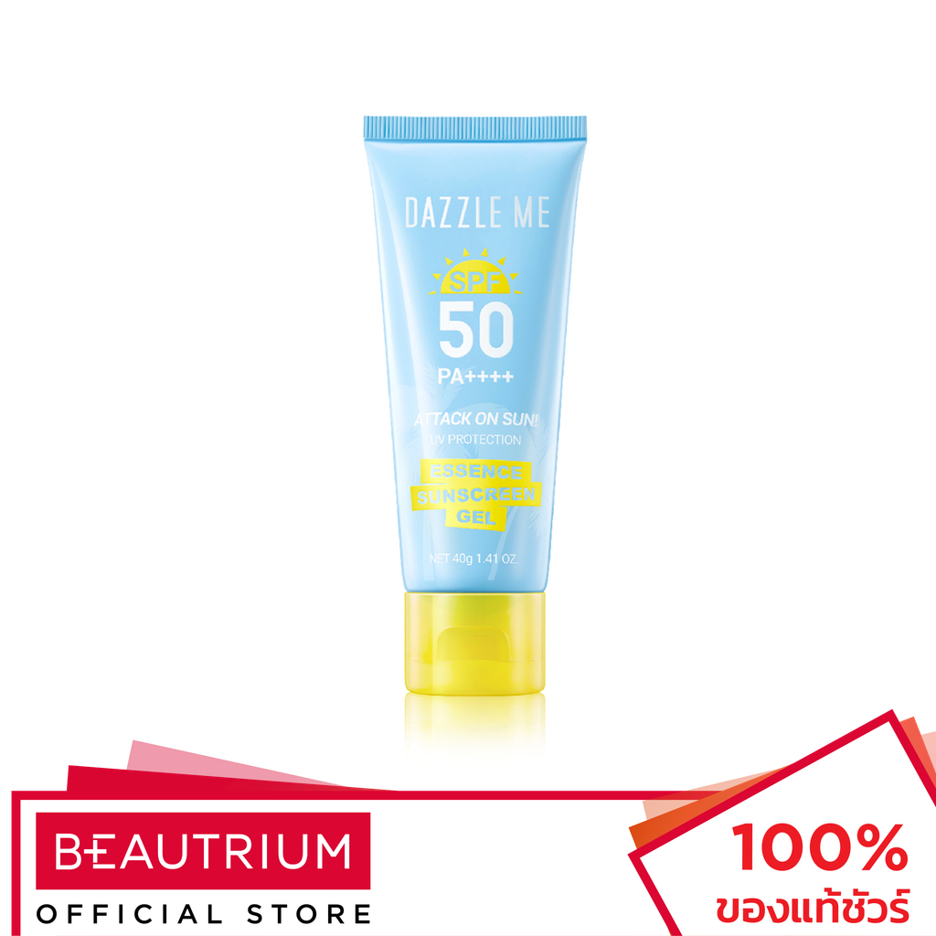 DAZZLE ME Attack On Sun! UV Protection Essence Sunscreen Gel SPF50 PA++++ กันแดดสำหรับผิวหน้า 40g