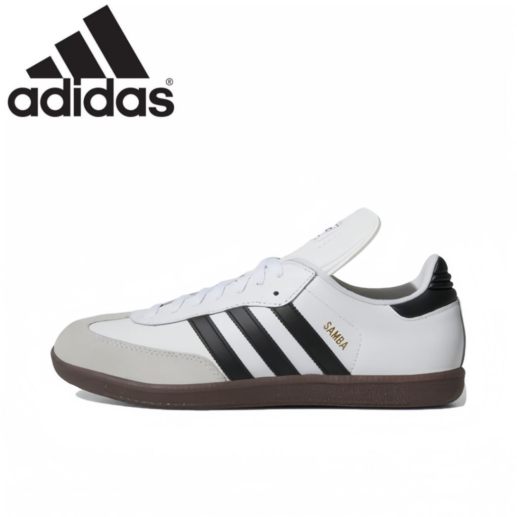 adidas originals Samba Classic ขาว - ดำ และดำ รองเท้าผ้าใบสำหรับผู้ชาย และผู้หญิง（ของแท้ 100%）รูปแบบ รองเท้าผ้าใบ