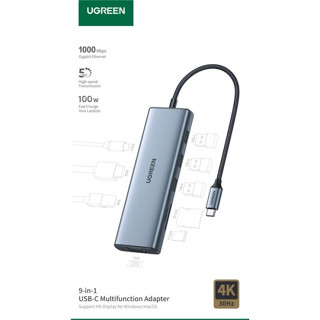 UGREEN HUB 9 in 1 รุ่น 15600 Adapter Type C รองรับ 4K30Hz / …
