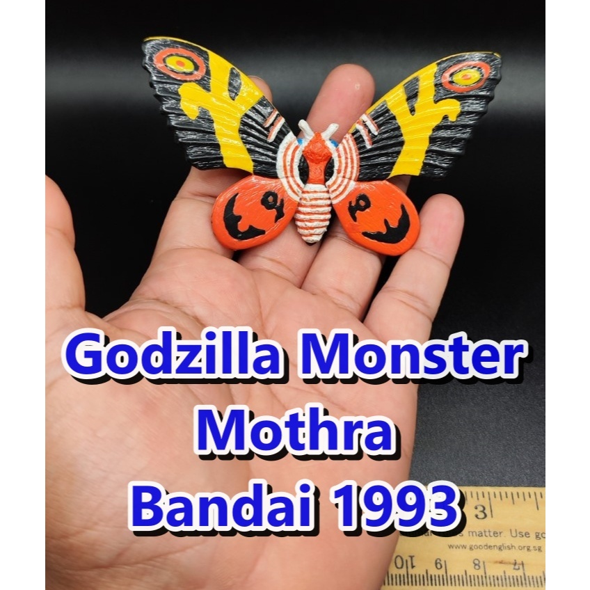 Vintage Mothra Godzilla Monster  mini figure 2" Bandai 1993 RARE