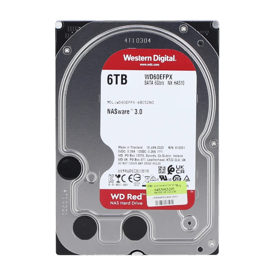 6 TB 3.5" HDD (ฮาร์ดดิสก์ 3.5") WD RED PLUS - 5400RPM SATA3 (WD60EFPX)
