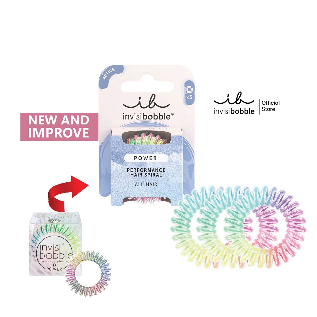 invisibobble ยางรัดผม ผมหนา ผมไม่เป็นรอย รุ่น Power สี Magic Rainbow (1 กล่องบรรจุ 3 ชิ้น)