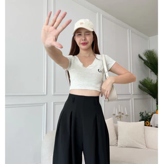!ELSA TWIST PANTS! กางเกงขายาวจีบทวิต 2 จีบ ซิปหลัง ดีเทลหูเข็มขัด* อ่านรายละเอียดก่อนสั่งซื้อ