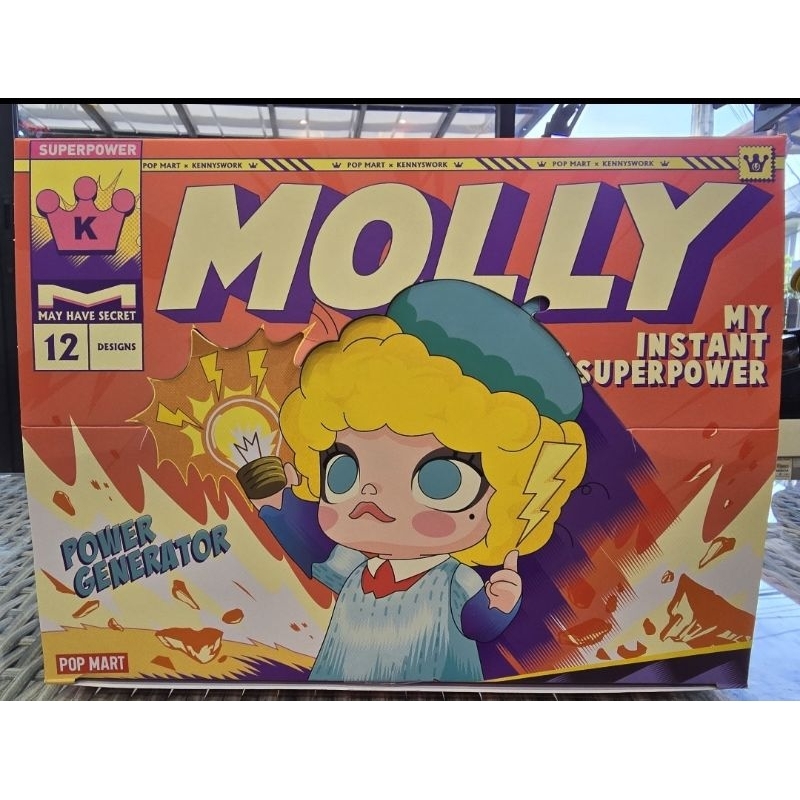 กล่องเปล่ายกbox Molly E Instant Superpower L Pop Mart ของแท้💯