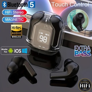 ชุดหูฟังบลูทู ธ ไร้สายBluetooth 5.3 มาพร้อมหหน้าจอ ดิจตอล บลูทูธเบสหนัก รุ่นใหม่ TWS สีโปร่งใส หูฟังไร้สาย หูฟังรุ่นใหม่