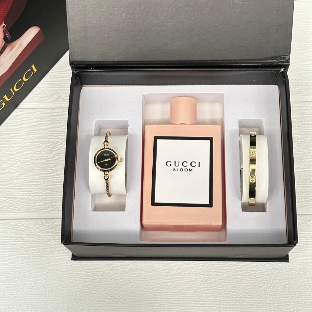 ชุด Set นาฬิกา + เครื่องประดับ น้ำหอม GUCCI VIP gift set includes watch, bracelet and perfume