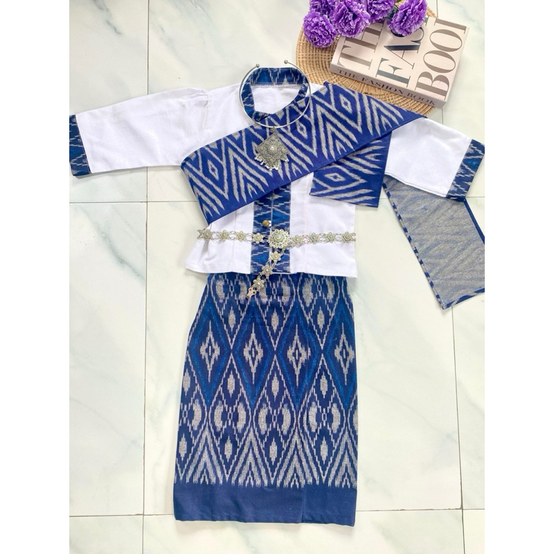 (รหัสTV)ชุดลาวคู่ ชุดอีสานคู่ ชุดพื้นเมืองเด็ก มีให้เลือกทั้งเด็กหญิง เด็กชาย - รูปที่ 5