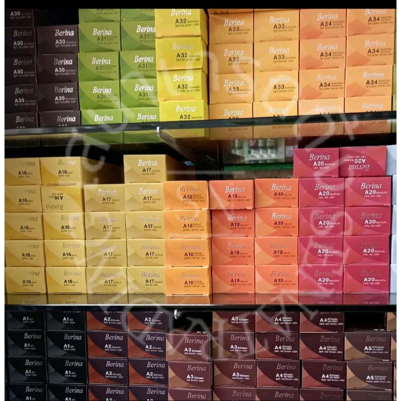 สีย้อมผมเบอริน่า Berina hair color  ครีมเปลี่ยนสีผม A1 - A20(พร้อมส่ง)