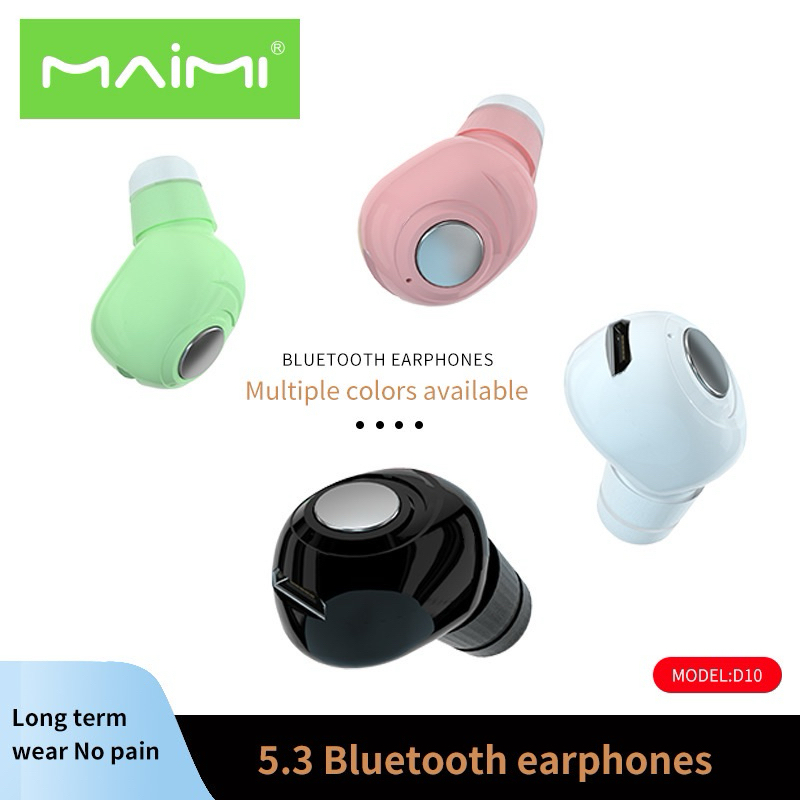 Maimi หูฟังบูลทูธ รุ่น D10 Earphone Bluetooth 5.3  ใช้ได้ทั้งฟังเพลงและสนทนา ใช้งานได้ยาวนาน พกพาง่าย มี4 สี